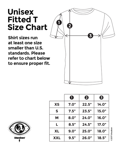 iAwaken® Unisex Short Sleeve Fitted T :: BLUE